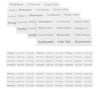 Healeved 10 Sheets of White Paper Self-Adhesive Cosmetics Bottle Labels Reminder Notes and Classification Labels for Travel and Sub Bottles Storage