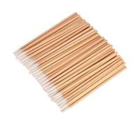 Healeved 100 Pieces Wooden Cotton Buds with Single Tip Head Makeup Stick for Cosmetic Tools Disposable Lint-Free