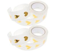 Healeved 1000pcs Heart Label Seal Stickers Roll, Decorative and Practical PVC Adhesive Heart-Shaped Stickers, to Decorate Your Box and Cards