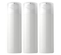 Healeved 100Ml Vacuum Lotion Bottles 3Pcs Portable Refillable Emulsion Dispenser with Snap Fastener for Business Trip and Skincare Essential Oils