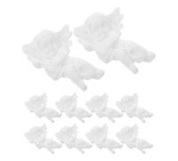 Healeved 100pcs Angel Charms Resin Miniature Bead Flatback Ornament for DIY Crafts Christmas Decorations Prayer Fairy Figurines Little Cherub Angel Wings