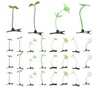 Healeved 100pcs Bean Sprouts Hair Clips Trendy Little Grass Hairpin Funny Green Floral Barrette Plant Theme Party Hair Accessories for Boys Girls