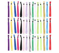 Healeved 100PCS Disposable Cloth Event Wristbands - Colored Fabric Party Bracelets - Entrance Identification Wrist Bands for Concert Club Activities Contest Group Management