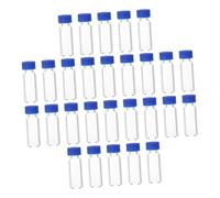 Healeved 100pcs Glass Vials Caps for Kitchen Storage Honey Jars Lids Bulk Bottles Food Jars Small Glass Bottles Empty Vials for Sampling Research