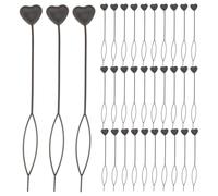 Healeved 100pcs Heart-shaped Hair Beader Tool for Women, Black Abs Material, Multi-style Compatibility, Easy Updo Styling for Special Occasions and Daily Wear, Hair Braiding and Bun