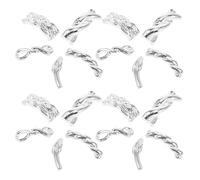 Healeved 100pcs Metal Nail Art Decorations Braided Chain Buckle Hollow out Goth Punk Nail Art Charms for Manicure Accessories