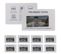 Healeved 100pcs Polarized Sunglasses Test Card for Checking Lens Functionality with Pattern Design Material Compact for Outdoor Use and Eyewear Verification