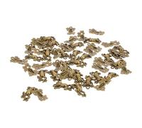 Healeved 100pcs Retro Copper Frog-shape Pendants Diy Keychain Ornaments for Crafting and Mobile Phone Hanging Decorations in Vintage Style for Jewelry Makers and Creators