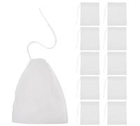 Healeved 100pcs Reusable Muslin Spice Bags with Drawstrings, Small Fine Mesh Filter Bags Made of White Non-Woven Fabric, for Cooking, Brewing Tea, and Filtering Chinese Medicine Ingredients