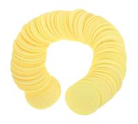 Healeved 100pcs Round Yellow Sponge for Soldering Iron Tip Cleaner, High Temperature Resistant Sponge Pads for Removing Oxidation and Residue, for DIY Applications and Soldering Station