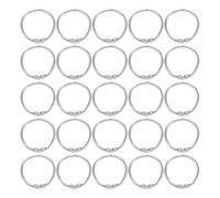 Healeved 100pcs Silver Iron Notebook Clip Rings for Book Binding Supplies with Flexible Editing Convenience and Deformation Resistance for High Volume Binding Tasks