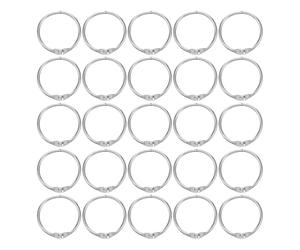 Healeved 100pcs Silver Iron Notebook Clip Rings for Book Binding Supplies with Flexible Editing Convenience and Deformation Resistance for High Volume Binding Tasks