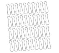 Healeved 100pcs Stainless Steel Spring Hooks Lanyard Snap Clip Buckle Clamps for Keychain Jewelry Craft Badge Holders DIY Accessories