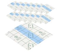 Healeved 100pcs Transparent Disposable Makeup Palettes with PU Adhesive Film Single Use Mixing Palettes for Professional Nail Art Salon and Women Cosmetic Tools