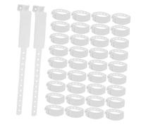 Healeved 100pcs White Medical Wristbands, Waterproof Tear-Resistant PVC Identification Bands, Disposable Patient Id Wristbands for Hospital Use