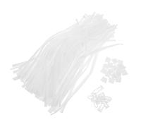 Healeved 100pcs White Mesh Garlic Storage Bags with Net Closures, Reusable Vegetable and Fruit Produce Netting Pouches for Kitchen and Grocery Storage, Flexible Breathable Mesh Bags