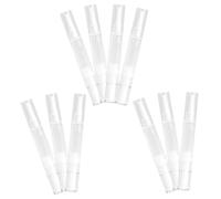 Healeved 10pcs 5ml Cosmetic Refillable Lip Gloss Tube Set with Brush Tip, Empty Dispenser Applicator Pens for Nail Art and Cuticle Oil, Portable Beauty Containers for Travel and Daily Use
