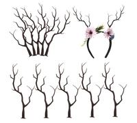 Healeved 10Pcs Artificial Deer Antler Branches for DIY Christmas Decor Realistic Twig Stems for Flower Arrangement Lifelike Craft Accessories Reusable Decorative Plant Elements