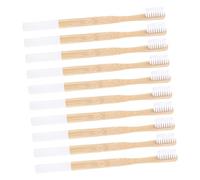 Healeved 10pcs Bamboo Toothbrush Set: Reusable Bamboo Toothbrush Soft Bristles & Non-Slip Handle for Adults White Bristles Easy to Use