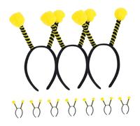 Healeved 10pcs Bee Antenna Headband Lightweight Insect Tentacle Hair Bands with Pom Poms for Women Halloween Christmas Party Costume Accessories