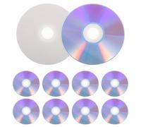 Healeved 10pcs Blank Dvd-r Discs Printable Writable Plastic Media with High Storage Capacity for Work and Phone Conference Backups, Compatible with Computer Burning and Data Storage