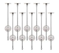 Healeved 10pcs Cabinet Support Rods for Kitchen Cupboards Installation Support Struts with Soft Close Buffer Hidden Hinges for Drop Down Doors Fit for Wardrobes and Furniture