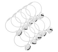 Healeved 10Pcs Colorful DIY Keychain Accessories with Bell Pendant Wear Resistant Key Ring for Bags Unique Charm for Keys Home Decoration Travel Business Use