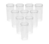 Healeved 10pcs Cosmetic Brush Covers for Travel Dustproof Protective Caps for Makeup Brushes round Shape for Home On-the-go Use