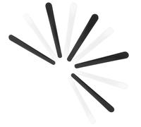 Healeved 10pcs Cosmetic Spatula with Frosted Tips for Facial Mask Mixing and Sampling PP Material Comfortable Grip White and Black Makeup Tool for Cream and Lotion Application