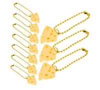 Healeved 10Pcs Cute Cheese Pendant Keychain Cheese Charms for Backpack Hanging Decor Unique Keyring Accessories for Students and Party Favors Durable and Lightweight