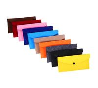 Healeved 10Pcs Felt Snap Button Envelopes Small Portable Storage Bags for Phone Cash Earphones Charging Cables Multi-Color Felt Pouches with Secure Closure for Travel and Everyday Use