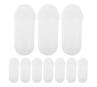 Healeved 10pcs Fishing Bait Cage Containers, White Thickened Plastic Bait Storage Box 8x3.5cm, Fish Lure Holder for Outdoor Fishing Worm and Shrimp Use