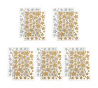 Healeved 10PCS Glitter Gold and Silver Star Stickers for Reward, Classroom Teacher Motivational Reward Stickers, Self-Adhesive Star Labels for School and Scrapbooking