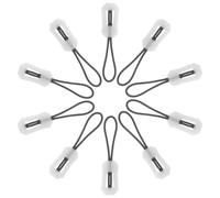 Healeved 10pcs Glow-in-the-dark Tpu Zipper Pull Tabs Set, Multi-function Zipper Repair Pulls for Backpacks, Travel Bags and Outdoor Gear, Anti-lost Self-luminous Replacement Cord