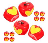 Healeved 10pcs Halloween DIY Charms Pendant Set Featuring Lovely Poisoned Fruit Shape, Made of Plastic and Resin, Smooth and Safe for Anklets and Sweater Chains Accessories