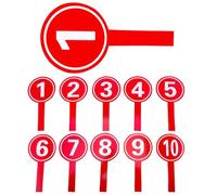 Healeved 10pcs Handheld Score Board Handheld Voting Board Scoreboard for Voting Red Foam Simple Structure Reliable for Competition Scoring