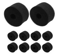 Healeved 10pcs High Density Mic Flag Insert Foam Sponge for Handheld Interview Microphone, Black Sponge Material with Echo Absorption, for Live Broadcast and News Interviews
