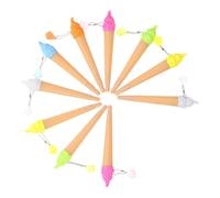 Healeved 10pcs Ice Cream Design Gel Ink Pens Set, Portable Writing Pens for Students, Creative School Stationery Hanging Pendant, Multipurpose Signature and Office Use