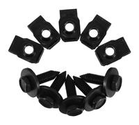 Healeved 10pcs M8 Car Bolt Kit with U-type Fastener Clips, Auto Body Screws and Nuts Set for Vehicle Dashboard, Door Panel, and Bumper Assembly