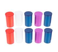 Healeved 10pcs Medicine Bottle Pill Holder Waterproof Sealed Bottle Lightweight Sturdy Plastic Material Can Be Clipped to Key Chains Fishing Trips Random Color