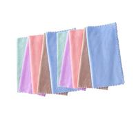 Healeved 10pcs Microfiber Washcloth Facial Towel 25 * 25cm Coral Fleece Soft Makeup Remover Towels Gentle Skin Cleansing for Travel Use Women Random Color