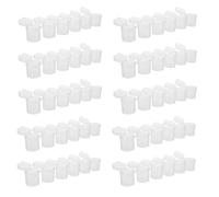 Healeved 10pcs Mini Empty Paint Containers with Lid 15ml Plastic Multi-Compartment Storage Paint Pails Compact and Portable Design for Outdoor Sketching and Travel