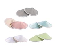 Healeved 10pcs Mixed Colour Three-Layer Bamboo Fiber Washable Breast Feeding Pads Bowl Shaped Anti-Galactorrhea Pad Breathable for Lactating Mothers