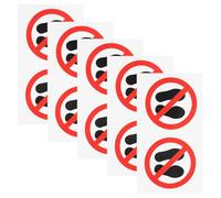 Healeved 10PCS No Step Sticker Labels 10x10cm Self-Adhesive Safety Warning Decals for Factory Workshop Equipment Use
