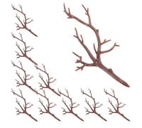 Healeved 10pcs Plastic Antler Accessories Set Coffee Colour Realistic Never Wither DIY Branch Decorations for Wedding and Home Vase Filling Branches