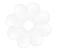 Healeved 10pcs Plastic Fan Shaped Makeup Brush Covers for Makeup Protection and Preventing Brush Head Falling for Traveling Outdoor