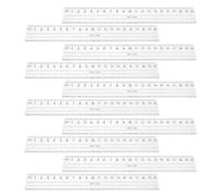 Healeved 10pcs Plastic Rulers with Bold Numbers, Wavy and Smooth Edges, High Visibility Measuring Tools for Classroom and Math Ruler Tasks, Efficient Drawing Helper for Students