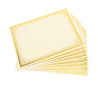 Healeved 10pcs Printable Certificate Inserts with Elegant Gold Trim Thick Award Paper for Diplomas and Recognition Heavyweight Sophisticated Gold Border for School and