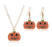 Healeved 10pcs Pumpkin Pendant Charm, Alloy Orange Pumpkin-shaped Clown Charm for DIY Jewelry Making, Sweater Chain and Scrapbooking Project