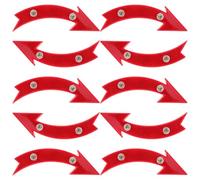 Healeved 10pcs Red Arrow-Shaped Bicycle Wheel Reflectors for Night Riding, Safety Warning Lights Bike Spoke Reflective Clips, Front and Rear Cycling Accessories for Enhanced Visibility